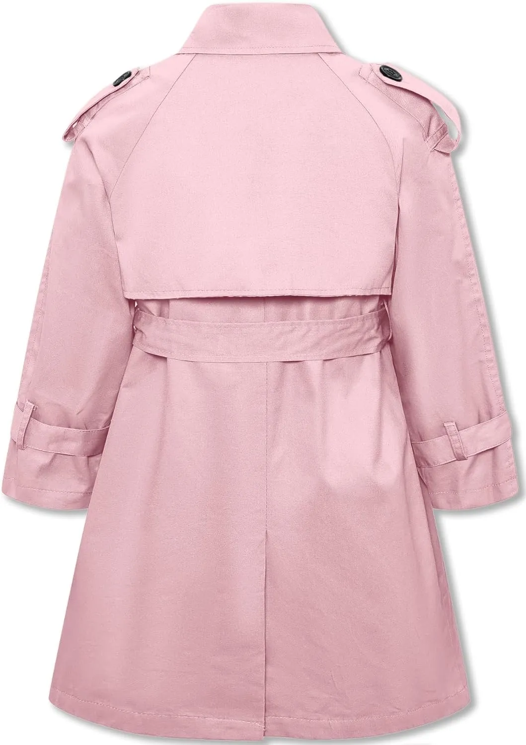 Betusline Girls & Women's Trench Coat Double Breasted Classic Lapel Outerwear, 3 Years - Women 2XL