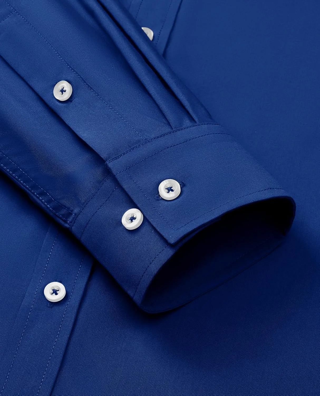 Mens Dress Shirts Wrinkle Free Dress Shirts for Men Long Sleeve Button Down Shirts Banded Collar Shirts