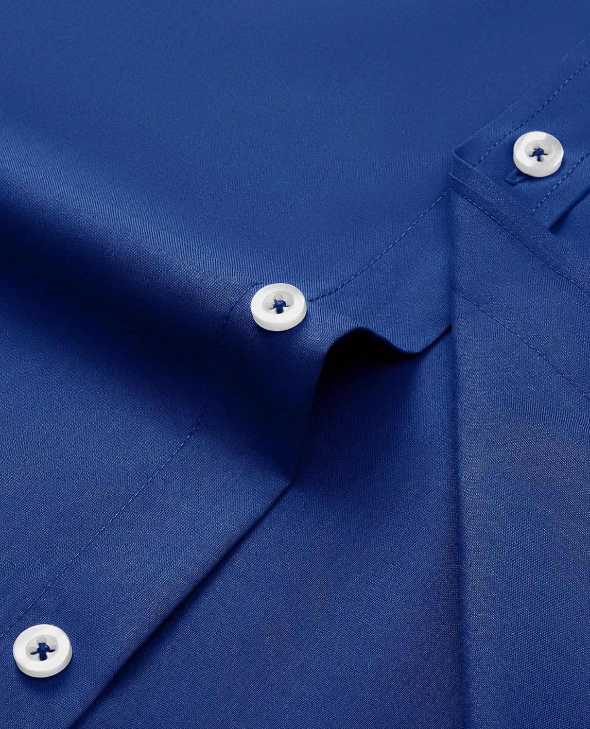 Mens Dress Shirts Wrinkle Free Dress Shirts for Men Long Sleeve Button Down Shirts Banded Collar Shirts